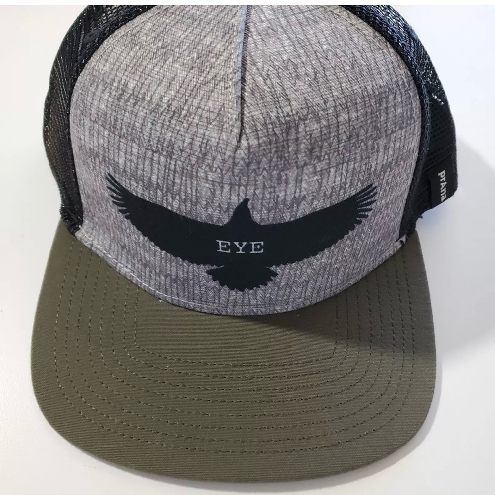 NWT Prana Journeyman Trucker Eagle Eye Snap Back Cap Hat Unisex OS Flat Brim ๐ฅ๐ฅ - Picture 6 of 6